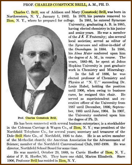 Charles Comstock Brill IHS Valedictorian 1881