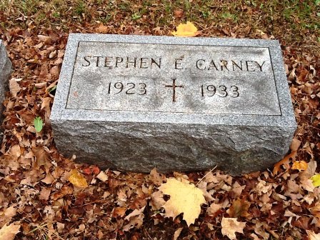 St. Agnes Cemetery - Ilion NY, Ducette  Family Plot - Stephen Carney 1923 - 1933