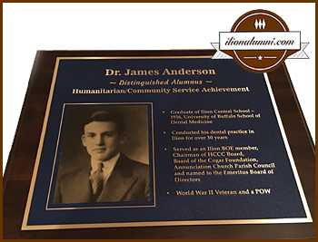 Dr. James S. Anderson  2017 CVA Hall of Fame Plaque
