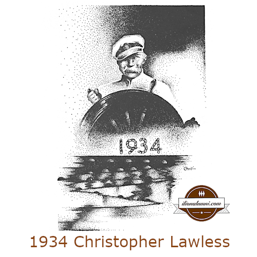 1934 Yearbook School Drawing by Christopher Lawless