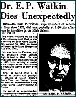 Dr. Earl P. Watkin Newspaper Death Notice