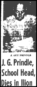 John Guy Prindle Newspaper Death Notice