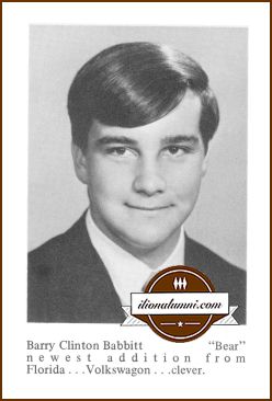 Barry Babbitt 1970 Ilion High School Yearbook