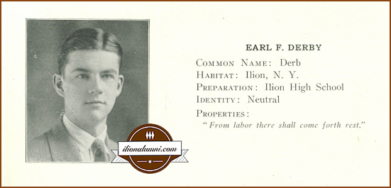 Earl Derby Albany College of Pharmacy Yearbook 1927