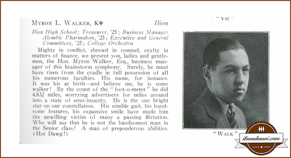 Myron Walker Albany College of Pharmacy Yearbook 1927