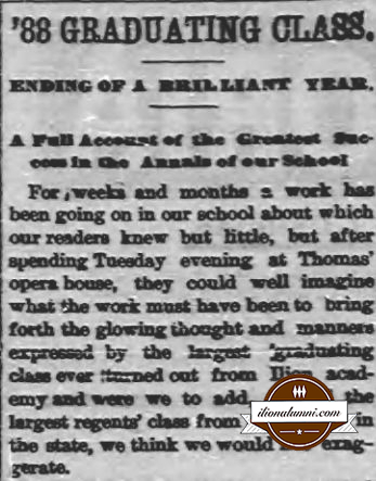 Ilion Citizen 1888 Graduating Class