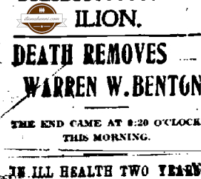 Utica Herald Dispatch - Death Removes Warren W. Benton