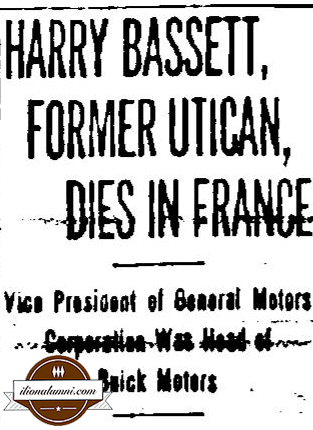 Utica Daily Press Class of 1891 - Harry Bassett