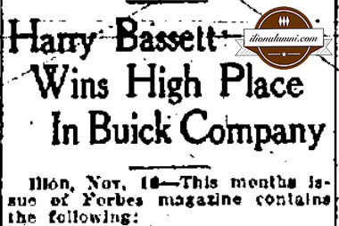 Utica Observer Dispatch Class of 1891 - Harry Bassett