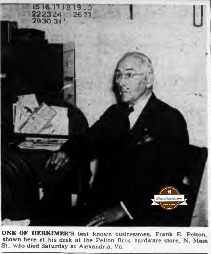 Herkimer Evening Telegram Ilion High School - Frank Pelton Class of 1892