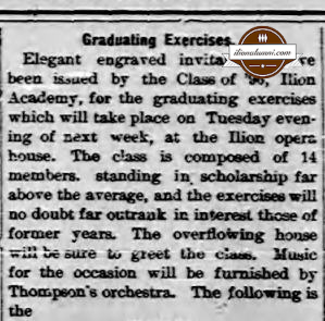 Ilion Citizen IHS Graduates 1896