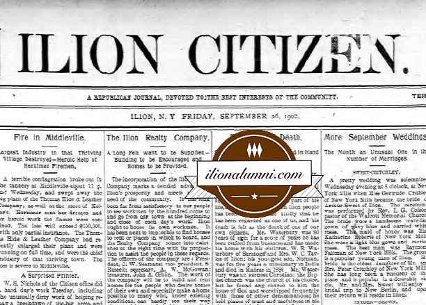 Ilion Citizen IHS Graduates 1903