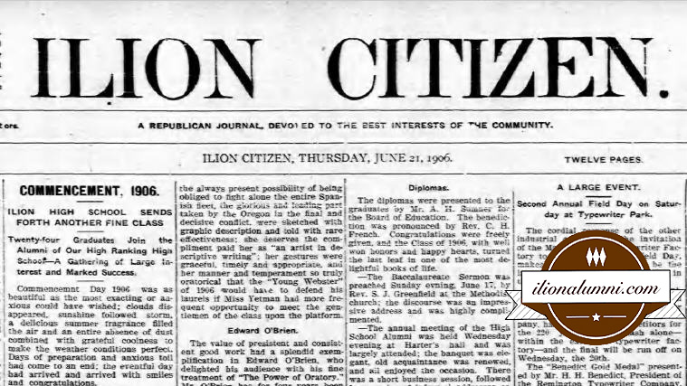 
Ilion Citizen IHS Graduation Speakers 1906