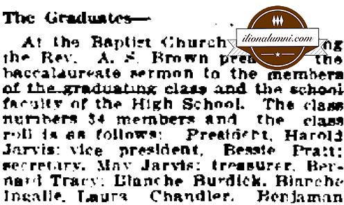 Utica-Herald Dispatch - Ilion High School Class of 1909 Baccalaureate