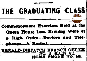 Utica Herald Dispatch - June 25, 1909 - Class of 1909