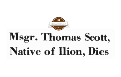 
Herkimer Evening Telegram - Msgr. Thomas Scott, Native of Ilion, Dies - Class of 1920