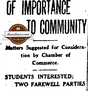 
Utica Herald Dispatch - Students Interested; Two Farewell Parties - Class of 1920