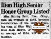 Ilion High Senior Honor Group Listed