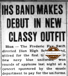 Herkimer Evening Telegram - IHS Band Makes Debut In New Classy Outfit - 1945