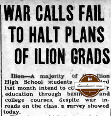 Herkimer Evening Telegram IHS Graduation Speakers 1945