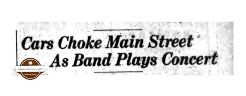 Ilion Sentinel - Cars Choke Main Street As Band Plays Concert - Ilion High's Class of 1945
