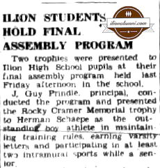 Ilion Sentinel - 1947 Ilion Students Hold Final Assembly Program