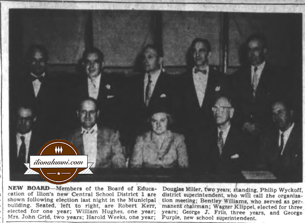 The Herkimer Evening Telegram - Members of the Board of Education of Ilion 1954