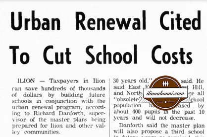 Herkimer Evening Telegram - Urban Renewal Cited To Cut School Cost - 1964