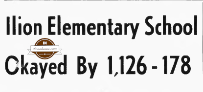 Herkimer Evening Telegram - Ilion Elementary School Okayed By 1,126-178 - May 28, 1965 - 1965
