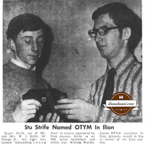 Herkimer Evening Telegram - Stu Strife Named OTYM In Ilion - 1971