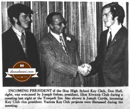 The Herkimer Evening Telegram - Incoming President of the Ilion High School Key Club - 1972