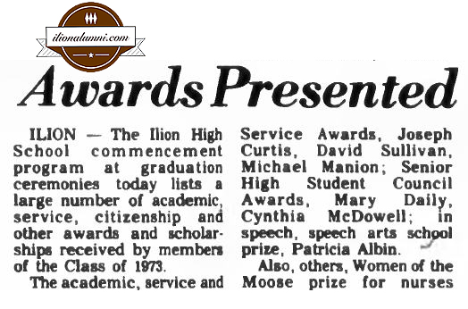 Herkimer Evening Telegram - IHS Awards Presented - 1973