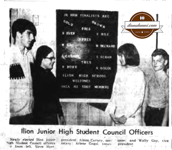 Herkimer Evening Telegram - Ilion Junior High Student Council Officers - Class of 1974