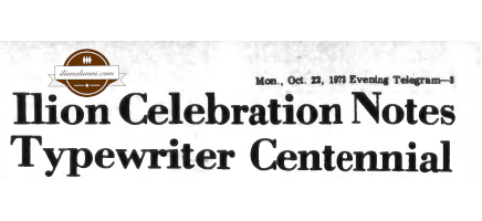 Herkimer Evening Telegram - Ilion Celebration Notes Typewriter Centennial - Class of 1974