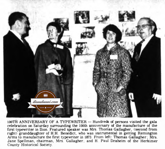 Herkimer Evening Telegram - Ilion Celebration Notes Typewriter Centennial - Class of 1974