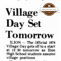 Herkimer Evening Telegram - Village Day Set Tomorrow - Class of 1974