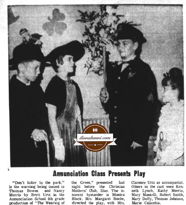 Herkimer Evening Telegram - Annunciation School 5th grade production - Class of 1974