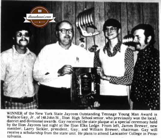 Herkimer Evening Telegram - New York State Jaycees Outstanding Teenage Young Man Award - IHS Class of 1975