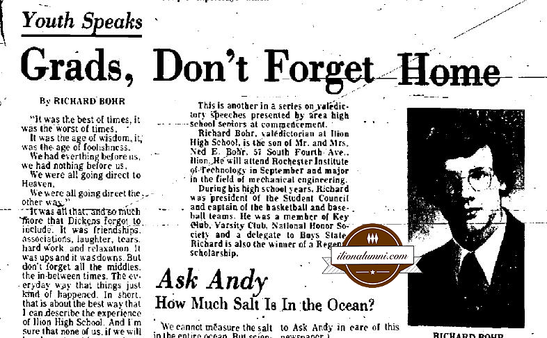 Observer Dispatch - Youth Speaks - Grads, Don't Forget Home - 1975
