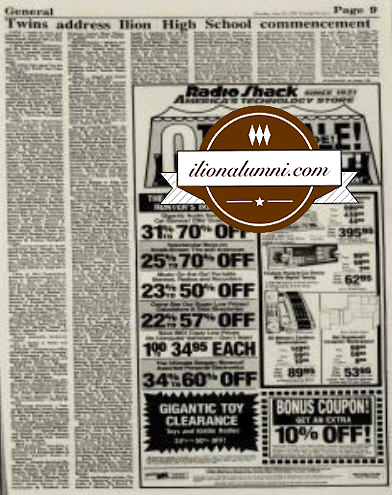 Herkimer Evening Telegram 1991 IHS Graduation - June 22, 1991