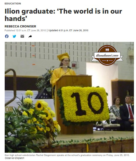 Utica Observer Dispatch - Ilion presents Block I Awards - 2010