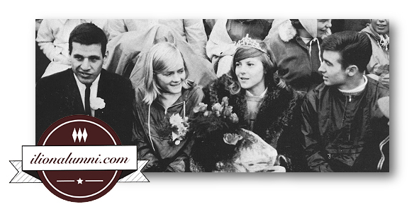 1964 King Tony Maneen and 1964 Queen Sandy Shaw return for the Class of 1965's Homecoming Weekend