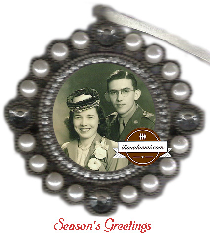 Dr. Theodore and Margaret Carney Wedding Picture in Christmas Ornament