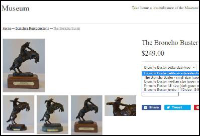 The Broncho Buster Statue Frederich Remington museum statue reproductions