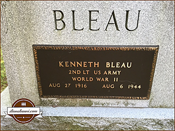 IHS 1936 Kenneth Bleau - Armory Hill Cemetery Plaque