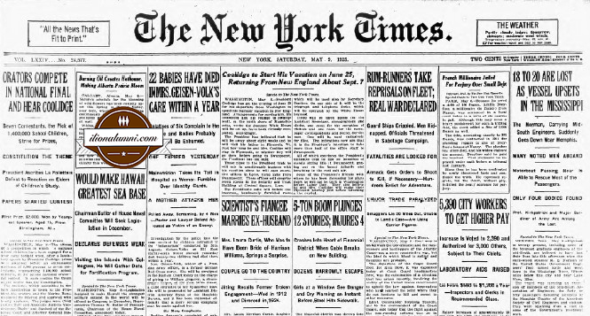 May 8, 1925 - The New York Times The New York Times