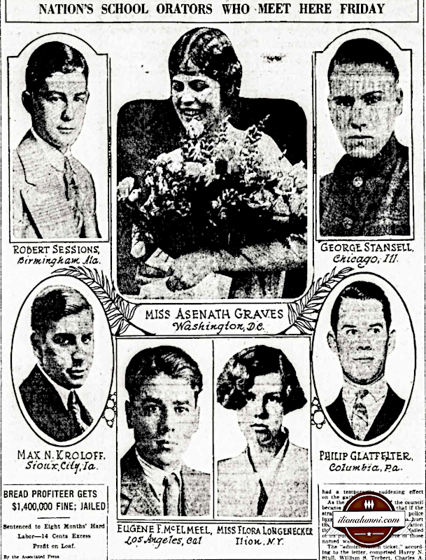 1925 - Washington DC Evening Star - Flora Longenecker Ilion