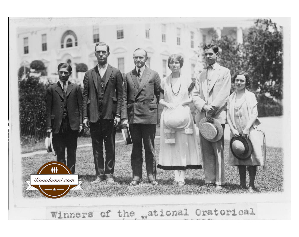 1924 - President Coolidge with 1924 Winners of The National Oratorical Contest - Washington DC Evening Star 1924 - President Coolidge with 1924 Winners of The National Oratorical Contest - Washington DC Evening Star