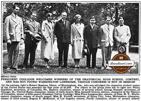 1925 - Calvin Coolidge at White House - Flora Longenecker Ilion 1925 - Calvin Coolidge at White House - Flora Longenecker Ilion