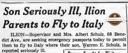 The Ilion Sentinel - Warren Schulz European Travels